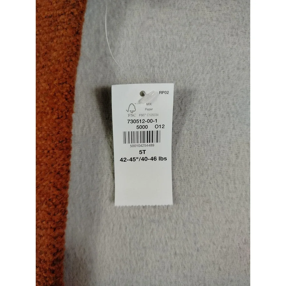 Old Navy Sweater Girls 5T Orange Mock Neck Ruffle Cable Knit Pullover Winter